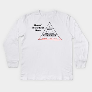 Maslow's Hierarchy of Dank Memes Kids Long Sleeve T-Shirt